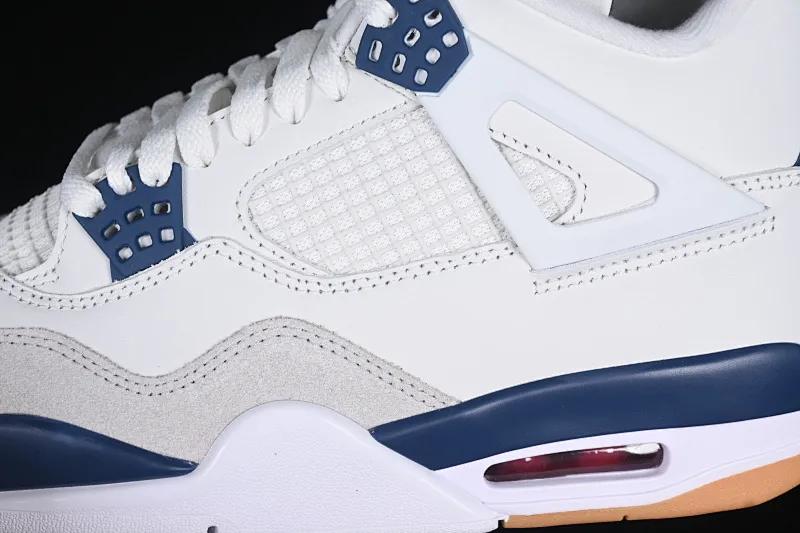 All categories Air Jordan Jordan series basketball shoes Air Jordan 4 GX foreign trade version Nk SB x Air Jordan 4 "Navy" AJ4 Joe 4 joint white and blue DR5415-100